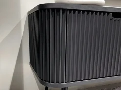 Szafki Rtv></noscript>PIASKI Szafka RTV pod telewizor 168 cm ZENIT biała ryflowane fronty biały