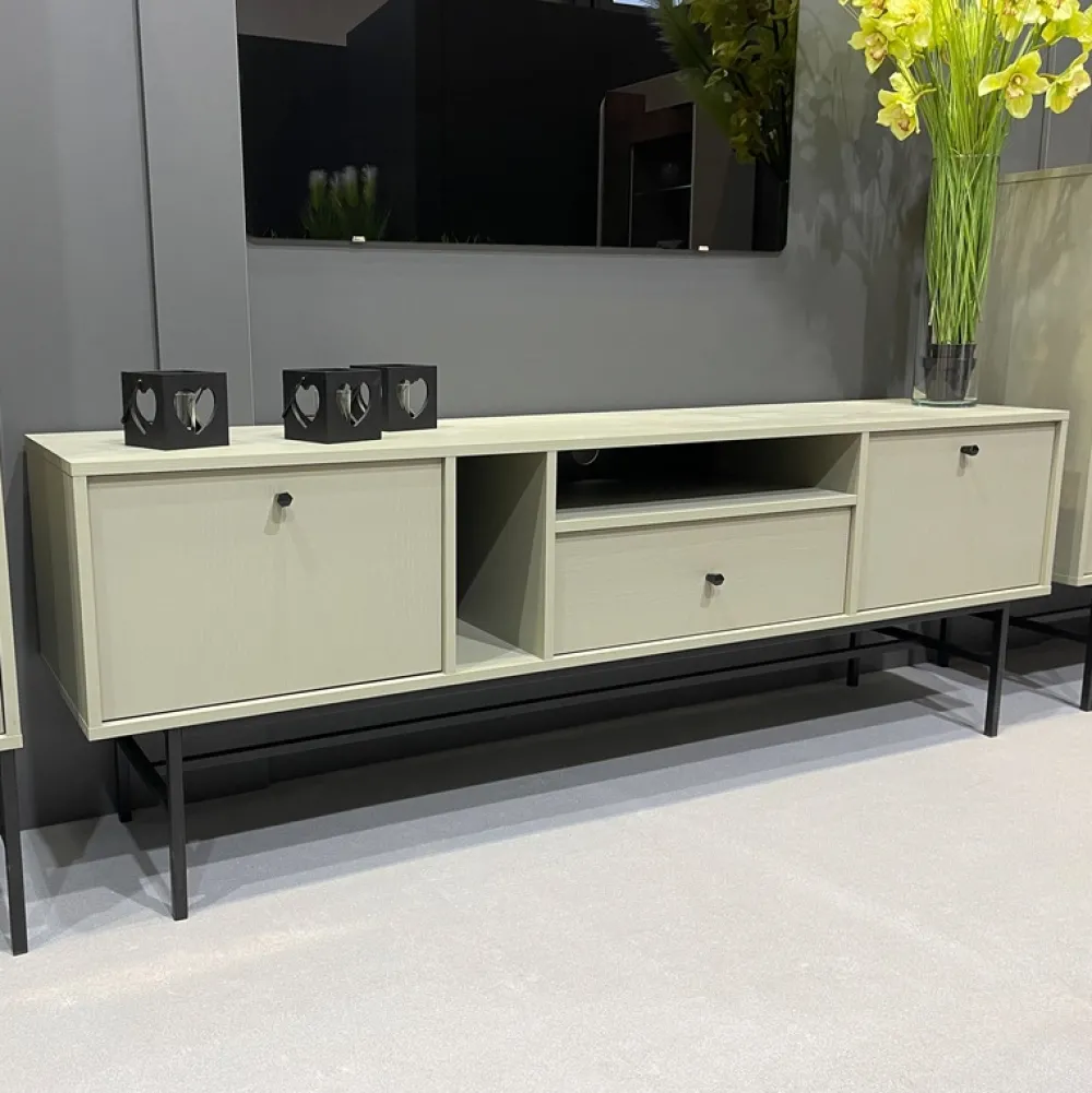 Szafki Rtv>Lempert Szafka RTV pod telewizor z drzwiami i szufladami 180 cm TOKEN eukaliptus