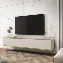 Zestawy Mebli Do Salonu|Szafki Rtv>PIASKI Szafka RTV w kolorze beżowym 175 cm ORVIETO