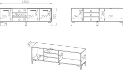 Zestawy Mebli Do Salonu|Szafki Rtv></noscript>ML Meble Szafka RTV w stylu loftowym do salonu NEVIO dąb artisan