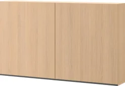 Szafki>lenart. Szafka wisząca 141 cm dwudrzwiowa z półkami WOOW dąb vincenza