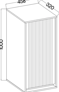 Szafki></noscript>Lempert Szafka wisząca do salonu 46 cm z frezowanym frontem OMEGA beż piaskowy