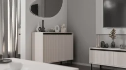 Szafki></noscript>Lempert Szafka wisząca do salonu 46 cm z frezowanym frontem OMEGA beż piaskowy