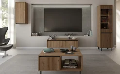 Szafki>Lempert Szafka wisząca do salonu 46 cm z frezowanym frontem OMEGA dąb evoke