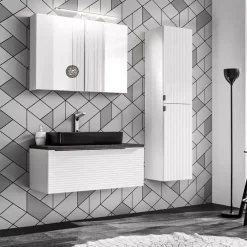 Meble Łazienkowe|Szafki Łazienkowe></noscript>COMAD Szafka wisząca z lustrem 90 cm LOSELANI