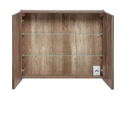 Meble Łazienkowe|Szafki Łazienkowe></noscript>COMAD Szafka wisząca z lustrem do łazienki 80 cm SANTELI dąb vintage