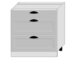 Meble Kuchenne>Stolkar Szafka z trzema szufladami 80 ADELE