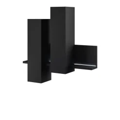 Szafki Wiszące>Helvetia Szafki wiszące z oświetloną półką TABU mat czarny