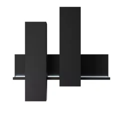 Szafki Wiszące></noscript>Helvetia Szafki wiszące z oświetloną półką TABU mat czarny