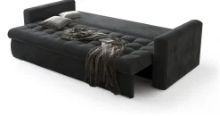 Meble Młodzieżowe|Kanapy I Sofy>BROMARKT Szara kanapa do salonu z funkcją spania LUIS pojemnik na pościel