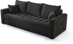 Meble Młodzieżowe|Kanapy I Sofy></noscript>BROMARKT Szara kanapa do salonu z funkcją spania LUIS pojemnik na pościel