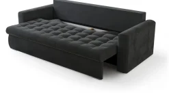 Meble Młodzieżowe|Kanapy I Sofy></noscript>BROMARKT Szara kanapa do salonu z funkcją spania LUIS pojemnik na pościel