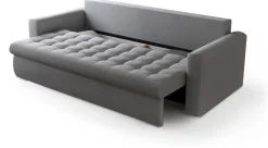 Meble Młodzieżowe|Kanapy I Sofy></noscript>BROMARKT Szara kanapa do salonu z funkcją spania LUIS pojemnik na pościel