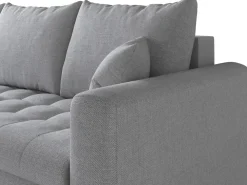 Meble Młodzieżowe|Kanapy I Sofy></noscript>BROMARKT Szara kanapa do salonu z funkcją spania LUIS pojemnik na pościel