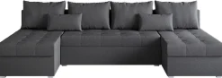 Narożniki>BROMARKT Szara kanapa narożna rozkładana z funkcją spania HOT U SLIM do salonu