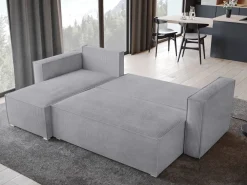 Meble Dla Dzieci|Meble Młodzieżowe>BROMARKT Szara kanapa narożna z funkcją spania TOP sztruks