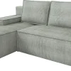 Narożniki>IZABELLA MEBLE Szara kanapa narożna z funkcją spania i pojemnikiem CASPAR
