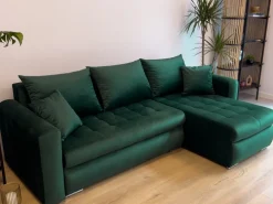 Meble Dla Dzieci|Meble Młodzieżowe></noscript>BROMARKT Szara kanapa narożna z funkcją spania LUIS