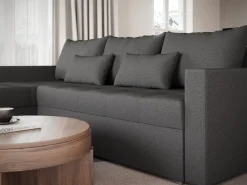 Meble Dla Dzieci|Meble Młodzieżowe></noscript>BROMARKT Szara kanapa narożna z funkcją spania HOT L