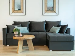 Meble Dla Dzieci|Meble Młodzieżowe></noscript>BROMARKT Szara kanapa narożna z funkcją spania HOT L