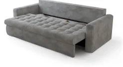 Meble Młodzieżowe|Kanapy I Sofy></noscript>BROMARKT Szara kanapa rozkładana z funkcją spania do salonu LUIS