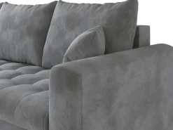 Meble Młodzieżowe|Kanapy I Sofy></noscript>BROMARKT Szara kanapa rozkładana z funkcją spania do salonu LUIS