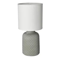 Oświetlenie Pokoju Dziecięcego|Oświetlenie Sypialni>Candellux Lighting Szara lampka nocna ceramiczna Iner