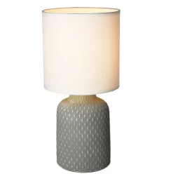 Oświetlenie Pokoju Dziecięcego|Oświetlenie Sypialni>Candellux Lighting Szara lampka nocna ceramiczna Iner