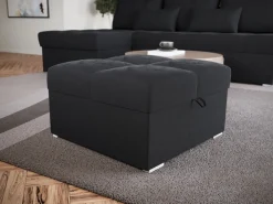 Meble Dla Dzieci|Pufy></noscript>BROMARKT Szara pufa welurowa do salonu ze schowkiem HOT