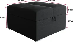 Meble Dla Dzieci|Pufy></noscript>BROMARKT Szara pufa welurowa do salonu ze schowkiem HOT