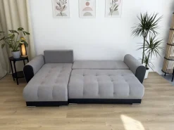 Narożniki|Meble Dla Dzieci>BROMARKT Szara rogówka do salonu funkcja spania pojemnik DOMI