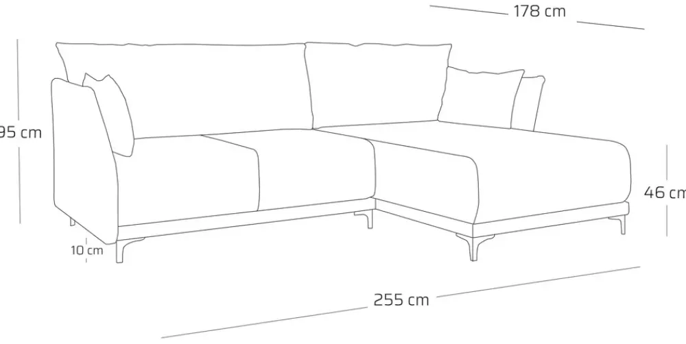 Meble Dla Dzieci|Narożniki>NEXT COLLECTION Szara rogówka do salonu STYLO glamour