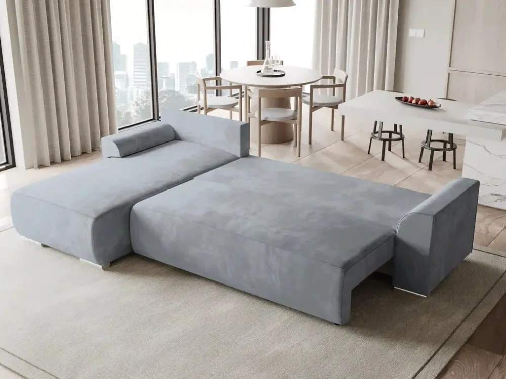 Meble Dla Dzieci|Narożniki>BROMARKT Szara rogówka do salonu z funkcją spania SYDNEY