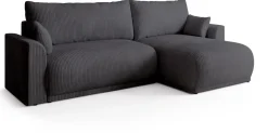 Meble Dla Dzieci|Meble Młodzieżowe></noscript>BROMARKT Szara rozkładana kanapa narożna do salonu z funkcją spania MORENO