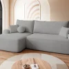 Meble Dla Dzieci|Narożniki>BROMARKT Szara rozkładana kanapa narożna do salonu CARMELLO