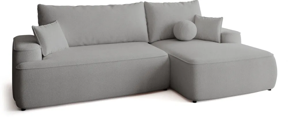 Meble Dla Dzieci|Narożniki>BROMARKT Szara rozkładana rogówka do salonu z funkcją spania CARMELLO