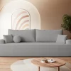 Meble Młodzieżowe|Kanapy I Sofy>BROMARKT Szara rozkładana sofa z funkcją spania do salonu CARMELLO