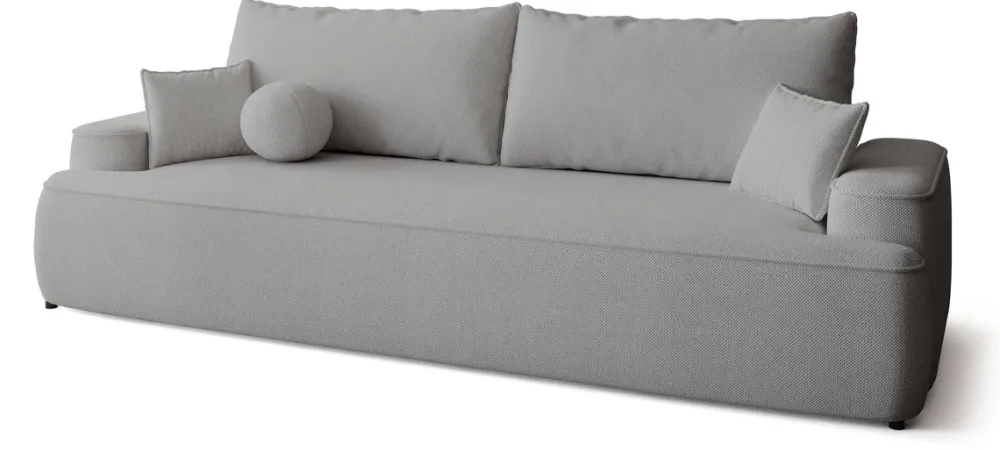 Meble Młodzieżowe|Kanapy I Sofy>BROMARKT Szara rozkładana sofa z funkcją spania do salonu CARMELLO