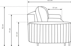 Meble Dla Dzieci|Kanapy I Sofy></noscript>LASKI Szara sofa do salonu z funkcją spania VELINA pojemnik na pościel