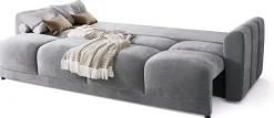 Kanapy I Sofy|Zestawy Mebli Do Przedpokoju>BROMARKT Szara sofa rozkładana do salonu NUBES