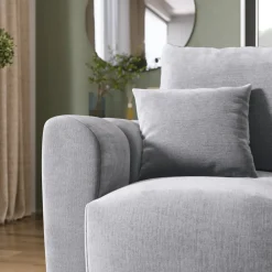 Kanapy I Sofy|Zestawy Mebli Do Przedpokoju></noscript>BROMARKT Szara sofa rozkładana do salonu NUBES