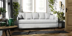 Kanapy I Sofy|Meble Dla Dzieci></noscript>Meble Grand Szara sofa z funkcją spania i pojemnikiem do salonu GRATO