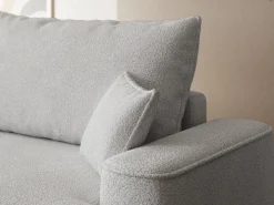 Meble Młodzieżowe|Kanapy I Sofy></noscript>BROMARKT Szara sofa z funkcją spania i pojemnikiem CARMELLO boucle