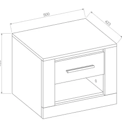 Zestawy Mebli Do Sypialni|Szafki Nocne>lenart. Szara szafka nocna do sypialni IDEA szary