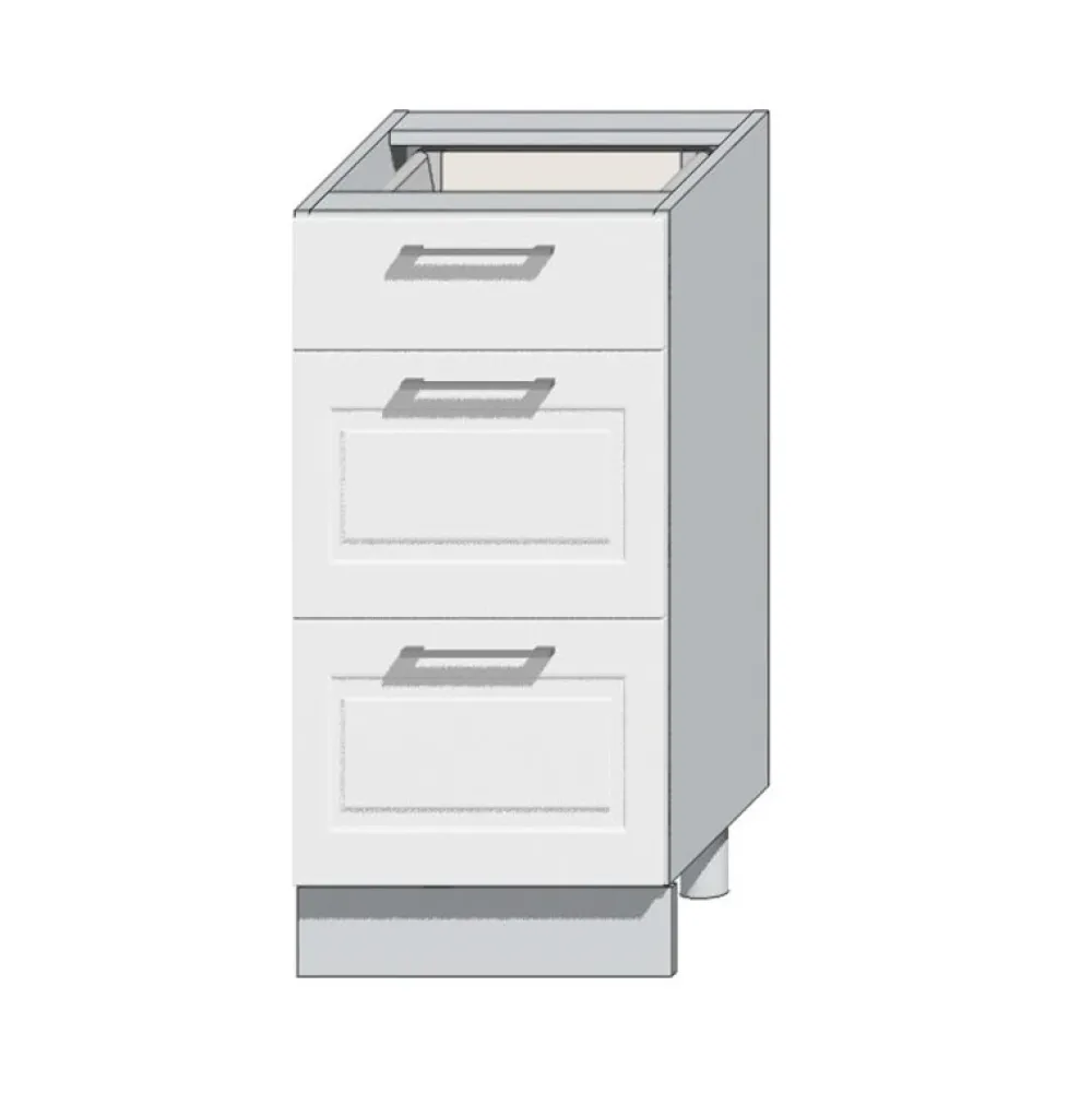 Meble Kuchenne>Stolkar Szara szafka z szufladami 40 cm NATALIA