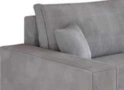 Meble Dla Dzieci|Meble Młodzieżowe></noscript>BROMARKT Szara sztruksowa kanapa narożna z funkcją spania ADI