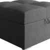 Meble Dla Dzieci|Meble Młodzieżowe>BROMARKT Szara tapicerowana pufa do salonu ze schowkiem HOT