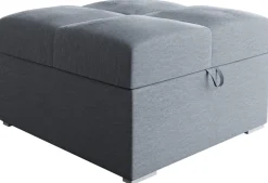 Meble Dla Dzieci|Pufy>BROMARKT Szara welurowa pufa ze schowkiem do salonu HOT