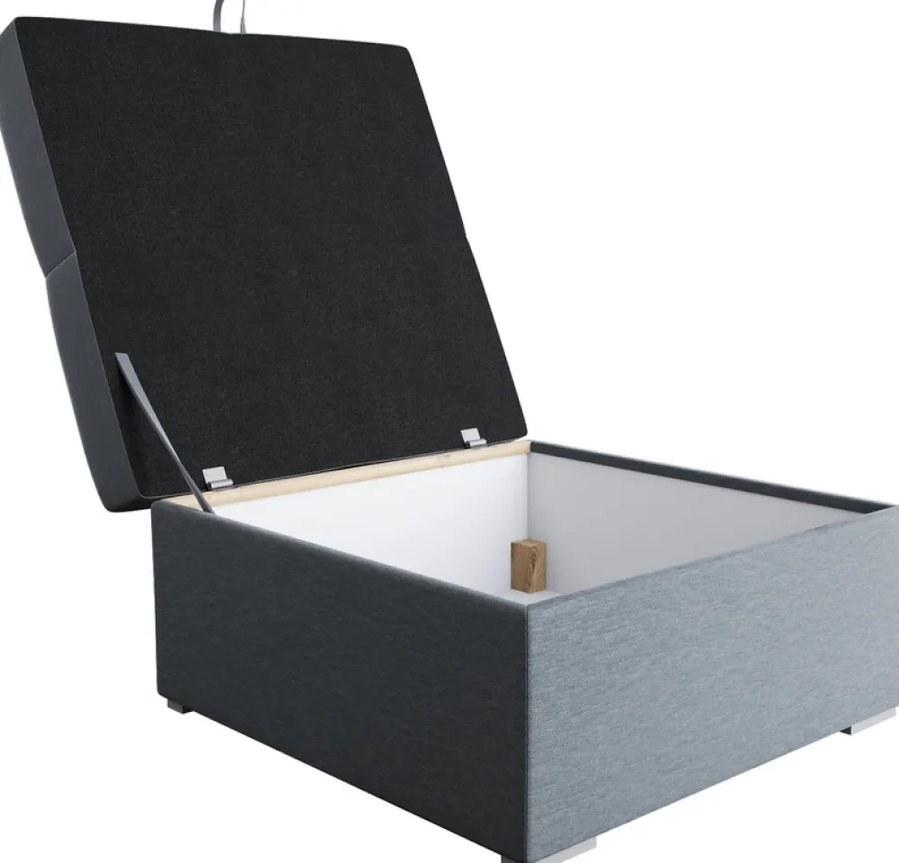 Meble Dla Dzieci|Pufy>BROMARKT Szara welurowa pufa ze schowkiem do salonu HOT