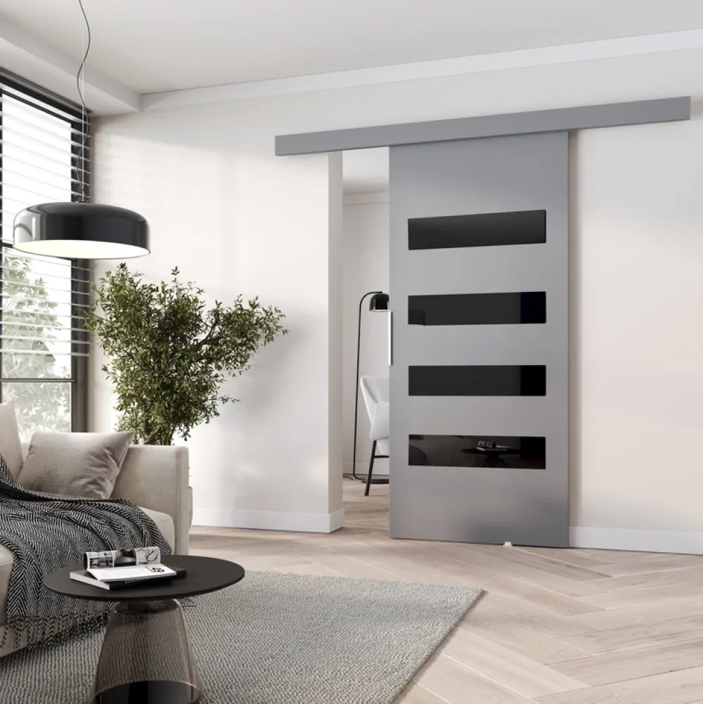 Drzwi Przesuwne>przesuwne.com Szare drzwi przesuwne 100 FELIX szary